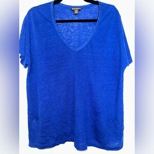 Tommy Bahama Blue Short Sleeve Vneck Tee medium